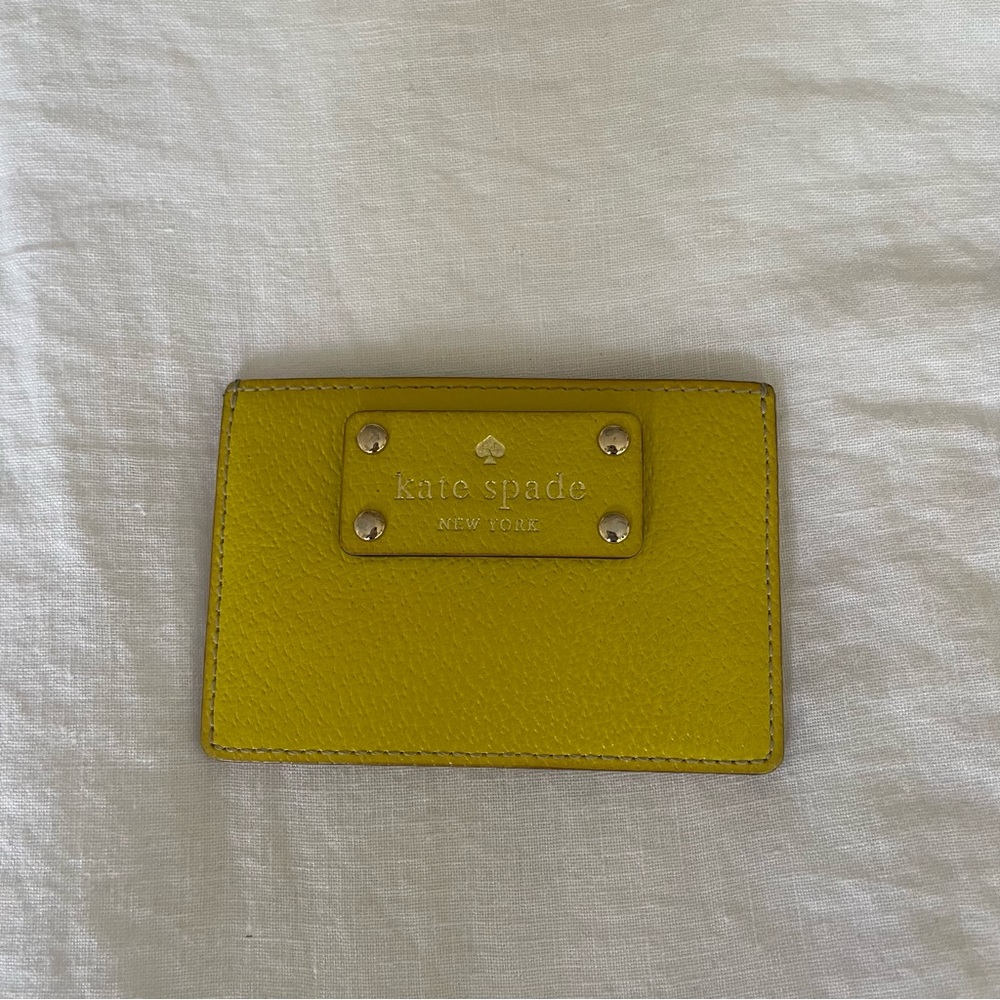 Kate Spade Wellesley Graham Card Holder in Yellow Lime - Picture 2 of 6